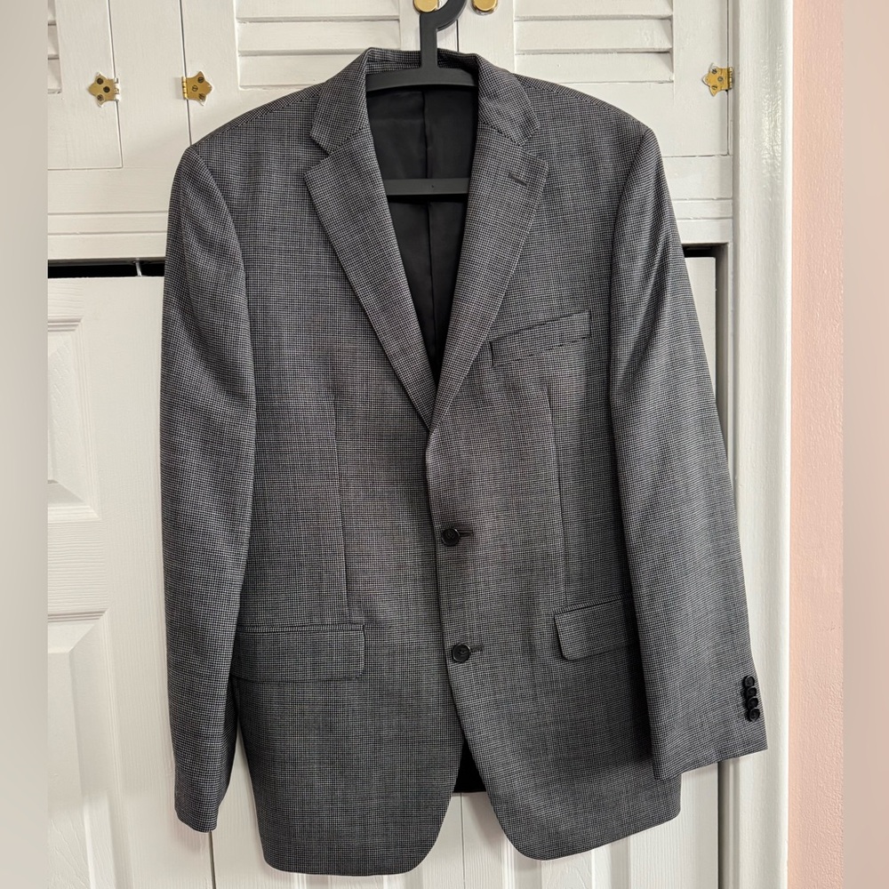 Marc Anthony Blazer Jacket Mens 40R Gray 100% Wool